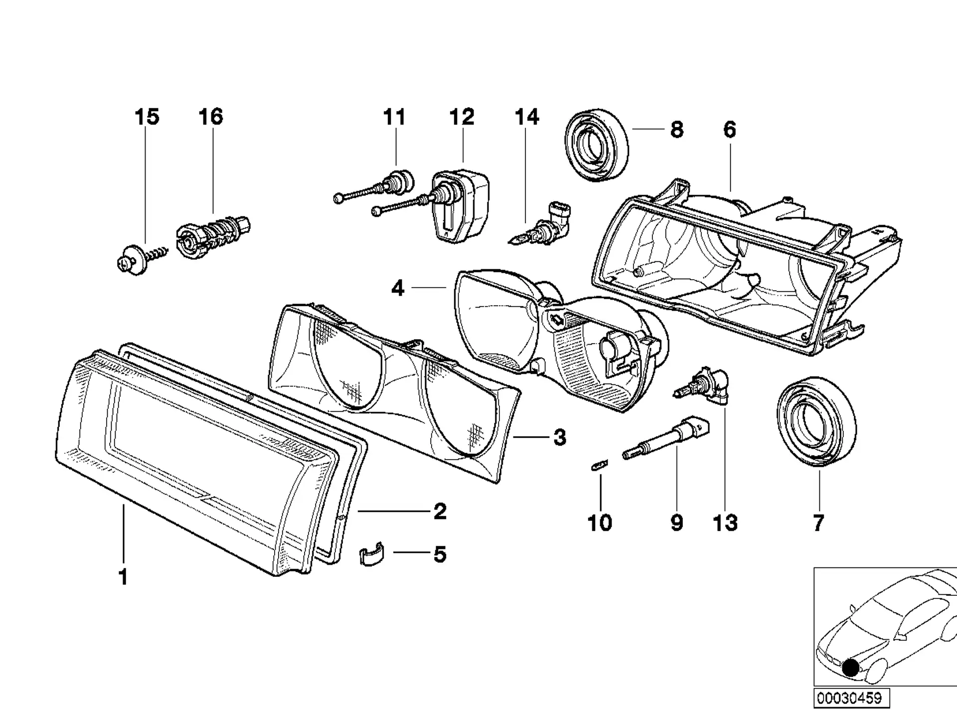 BMW Einstellschraube Scheinwerfer E36 E63 E64 63121387026