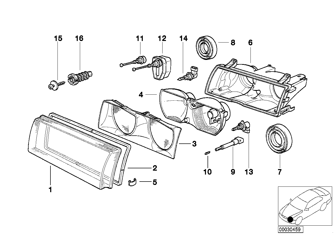 BMW Einstellschraube Scheinwerfer E36 E63 E64 63121387026 - Z3, 6