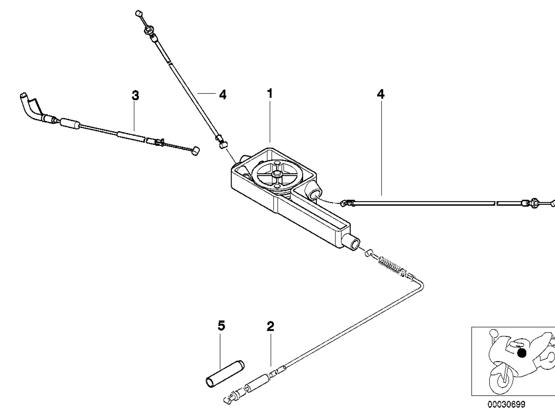 BMW Bowdenzug Drosselklappe links A61 R21 R21A R22 R28 32737692563