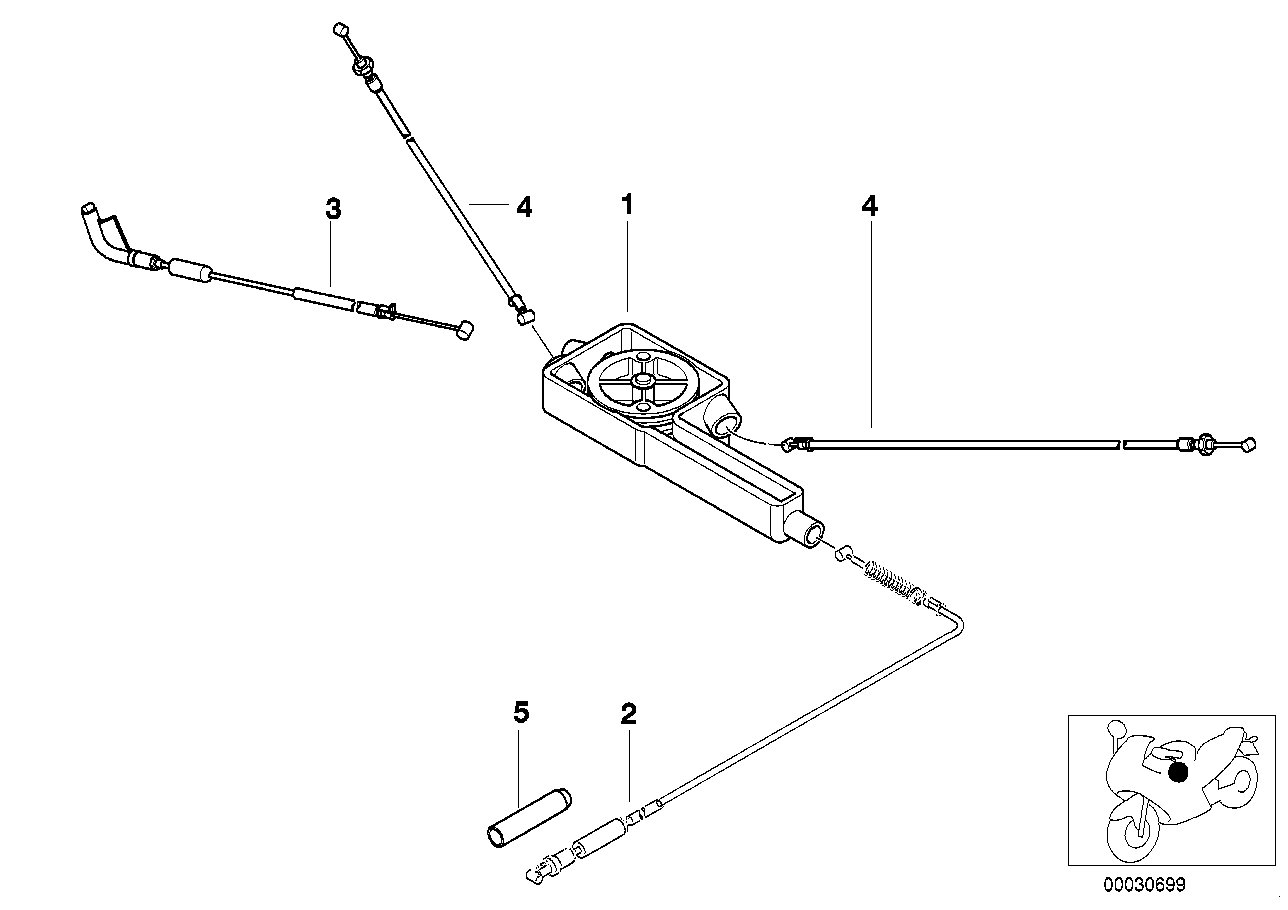 BMW Bowdenzug Drosselklappe rechts A61 R21 R21A R22 R28 32737692562