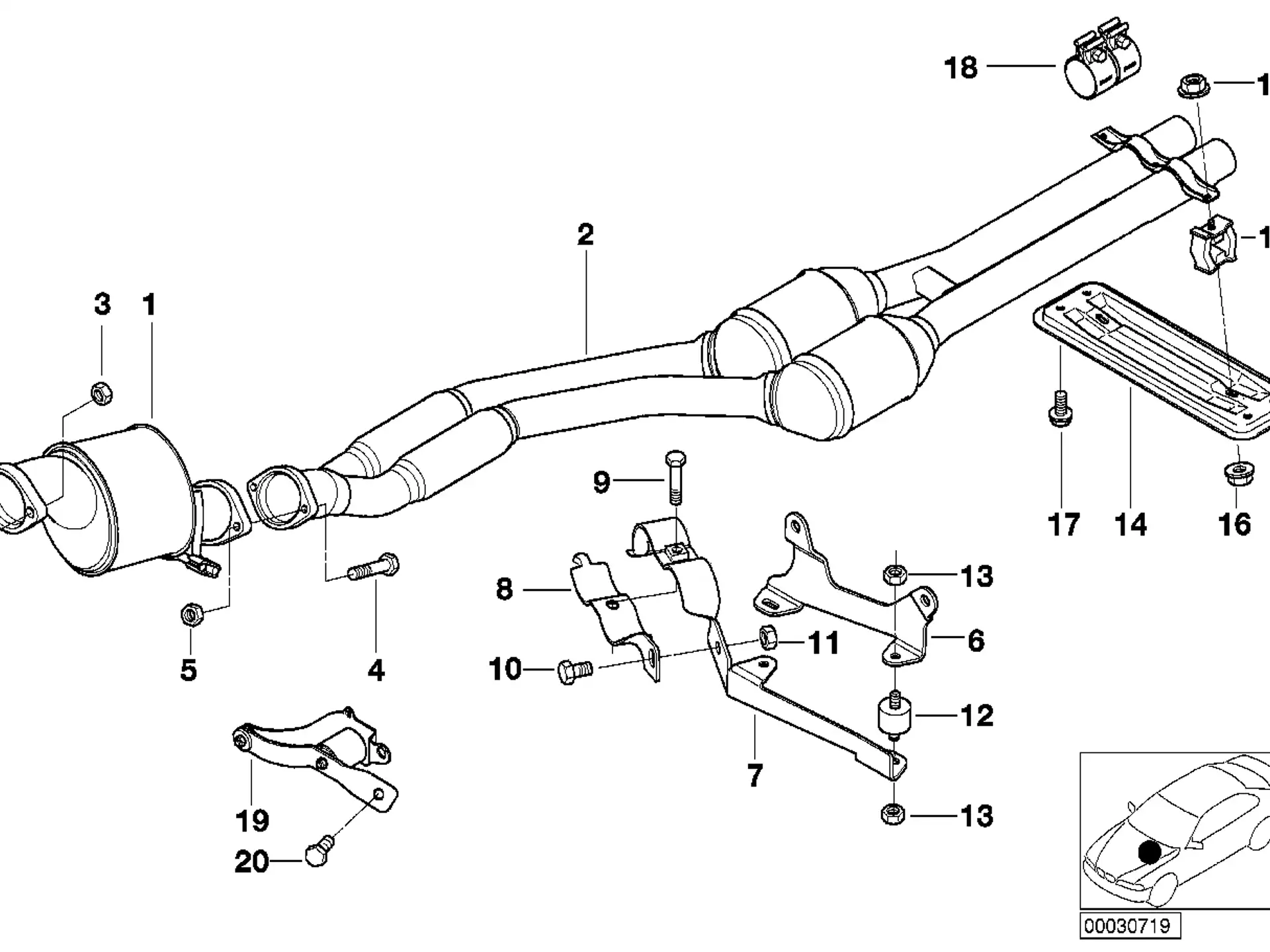 BMW Haltelasche E38 E39 18212247983