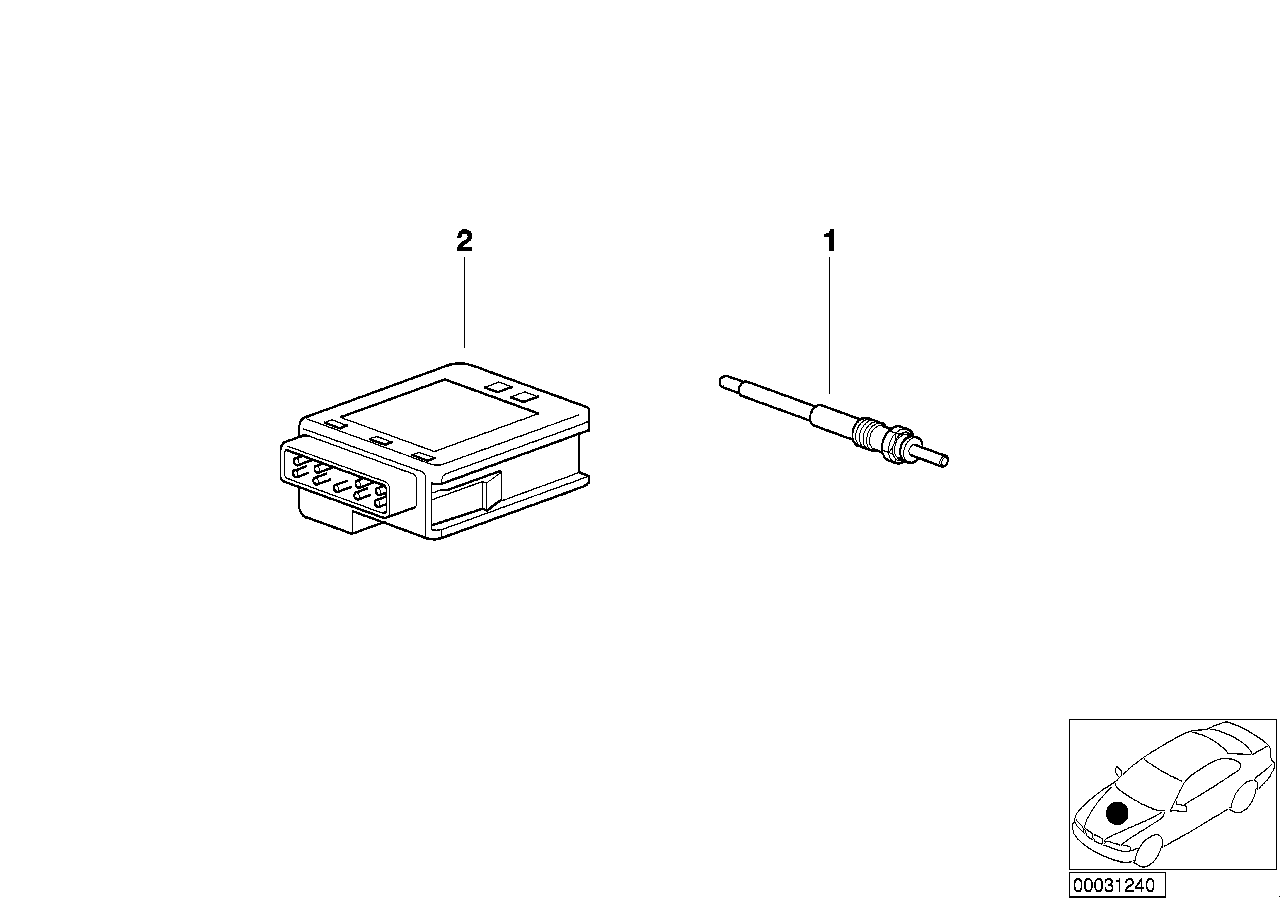 BMW Glühstift E38 12232248422 - 7er E38 Limousine /
