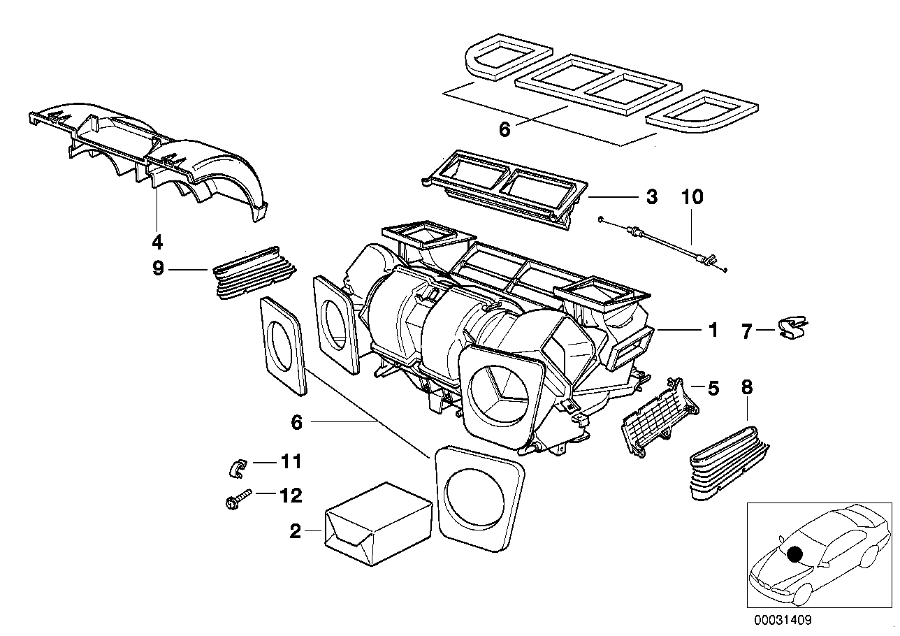 BMW Bowdenzug Fussraum E39 E53 64118382310 - Bildposition 10