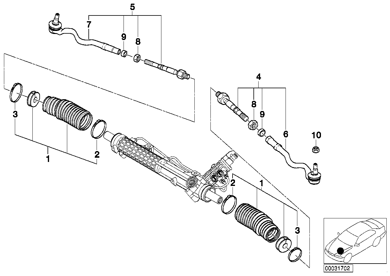 BMW Reparatursatz Faltenbalg E46 32131096465 - 3er E46