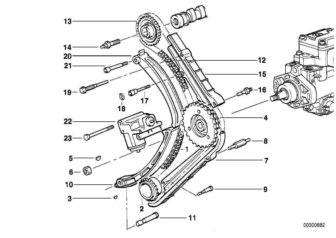 BMW Sechskantmutter mit Scheibe E34 E36 E38 E39 13522247450