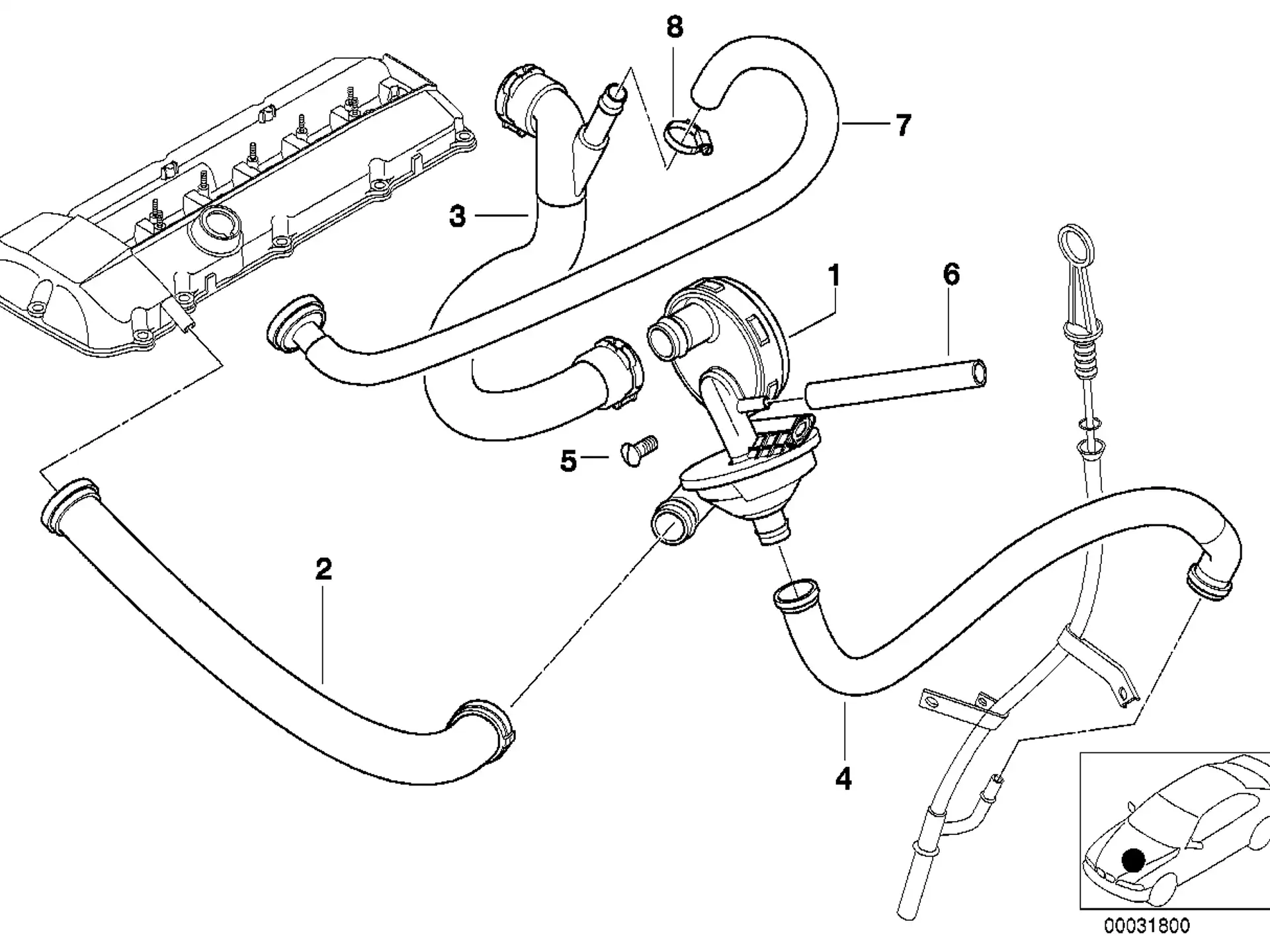 BMW Rücklaufleitung E38 E39 E46 E53 E60 E61 E65 E66 E83 E85 11617504536