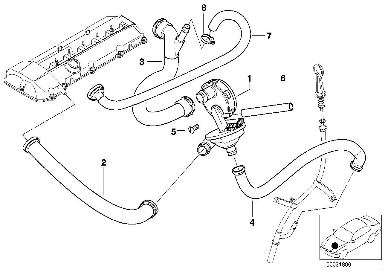 BMW Druckregelventil E38 E39 E46 E53 E60 E61 E65 E66 E83 E85 1161