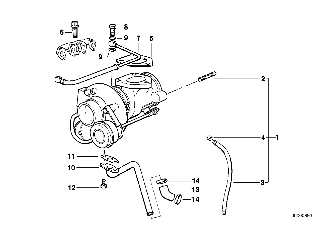 BMW Schlauch E34 E36 E38 E39 E46 E60 E61 E63 E64 E70 E71 E83 E90