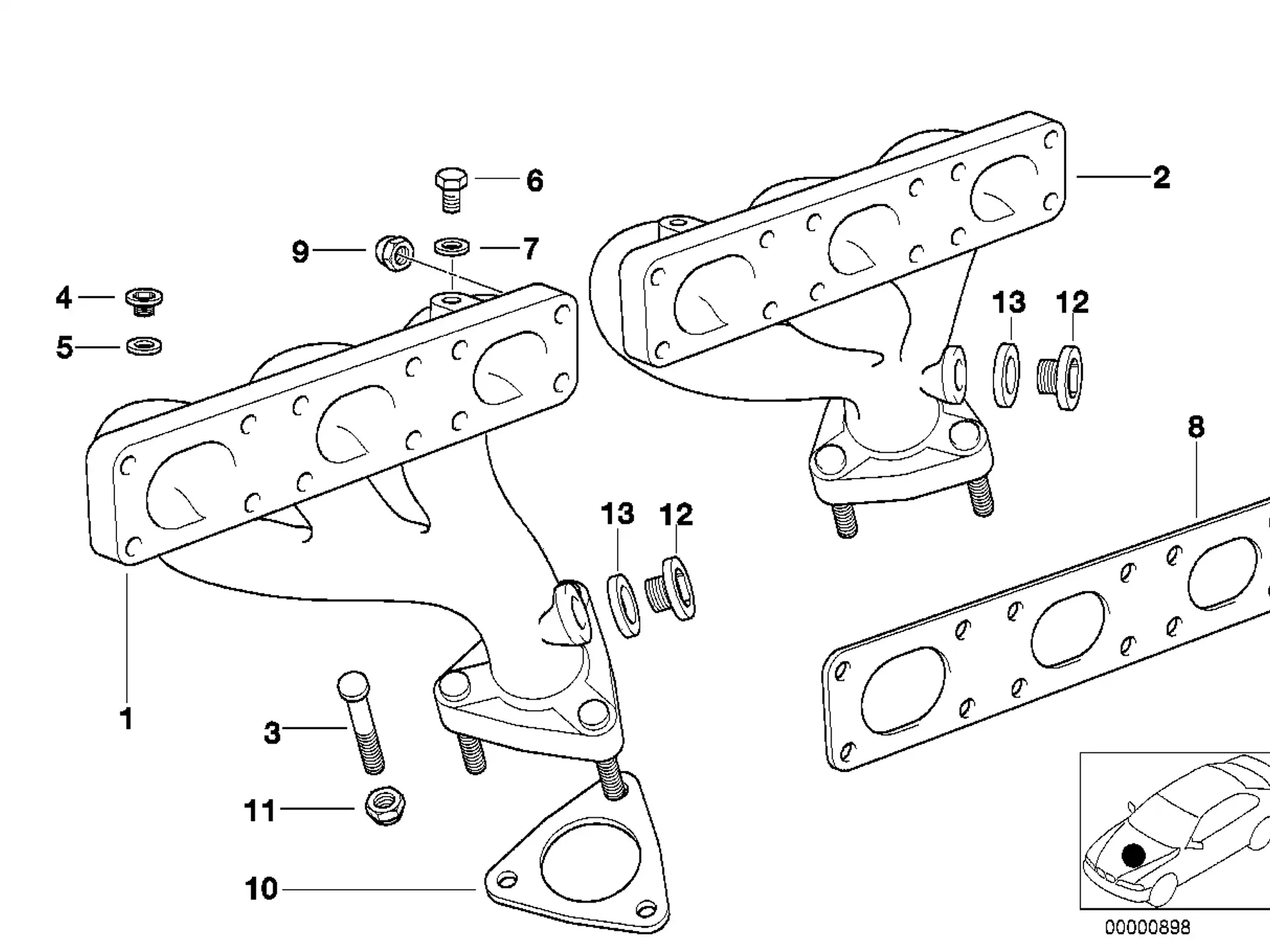 BMW Dichtung asbestfrei E36 E38 E39 11621744252