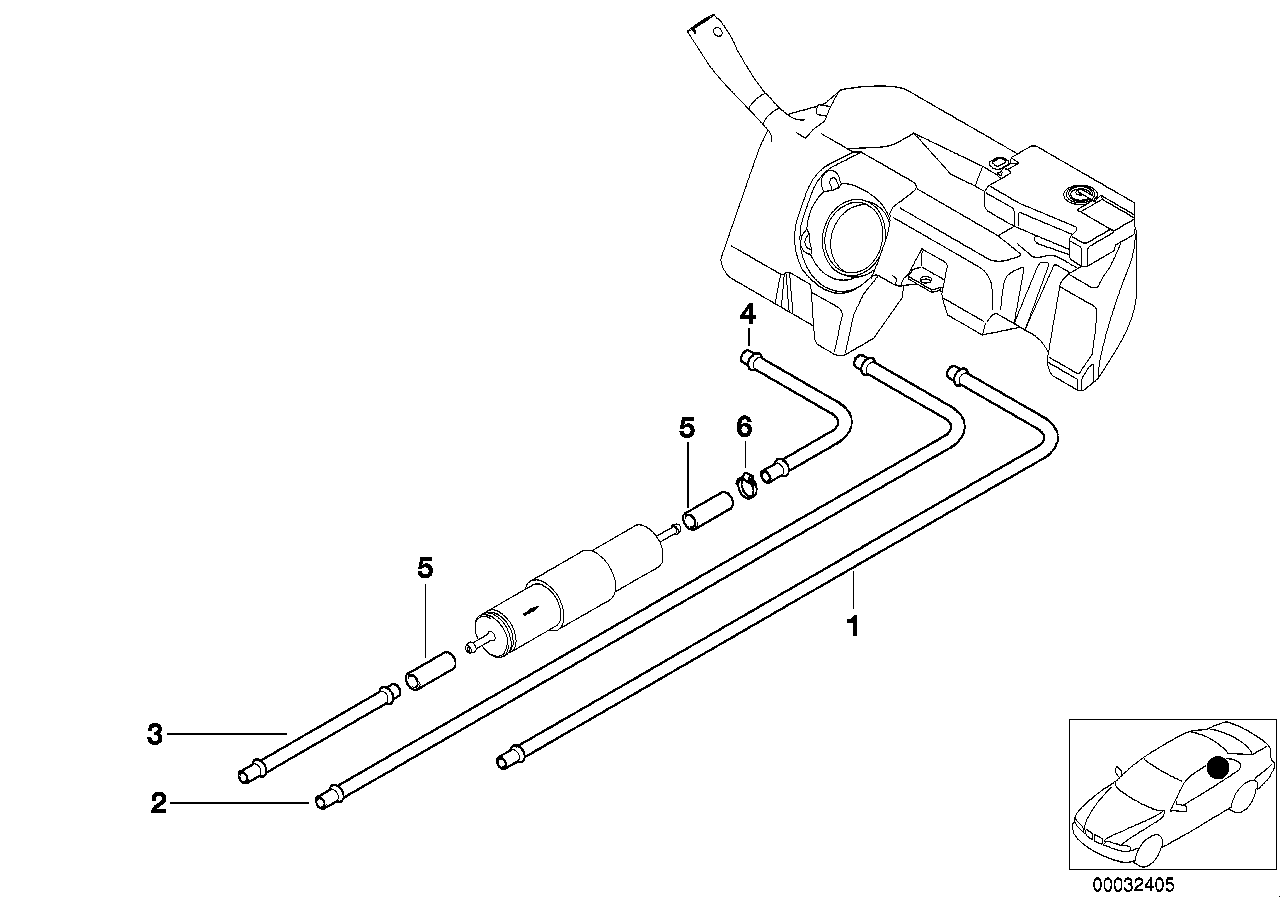 BMW Kraftstoff-Rücklaufleitung 16121182790