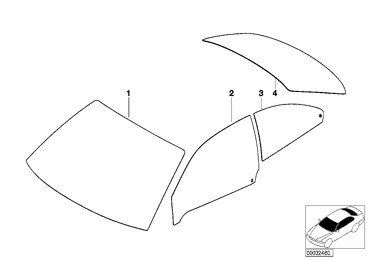 BMW Frontscheibe grün Regensensor E46 51317059702