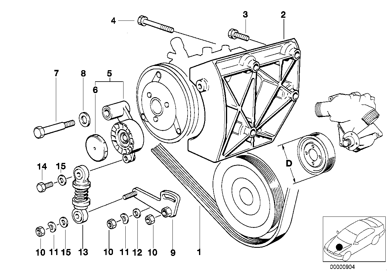 BMW Spannrolle E31 E32 E38 11281720039 - 7er E32, 7er E38, 8er E3