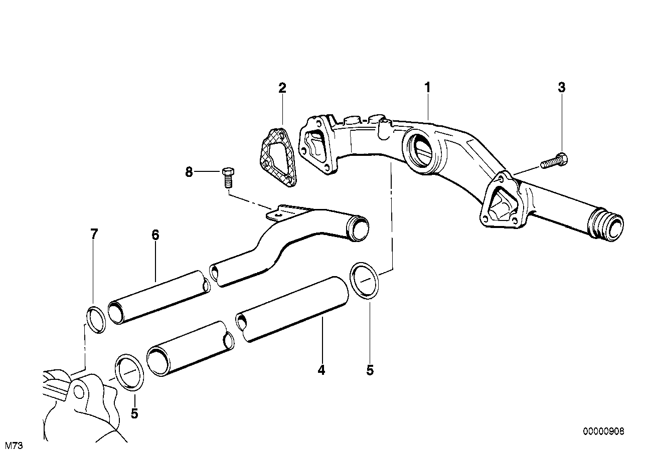 BMW Rohr E31 E38 11531704194 - 7er E38, 8er E31