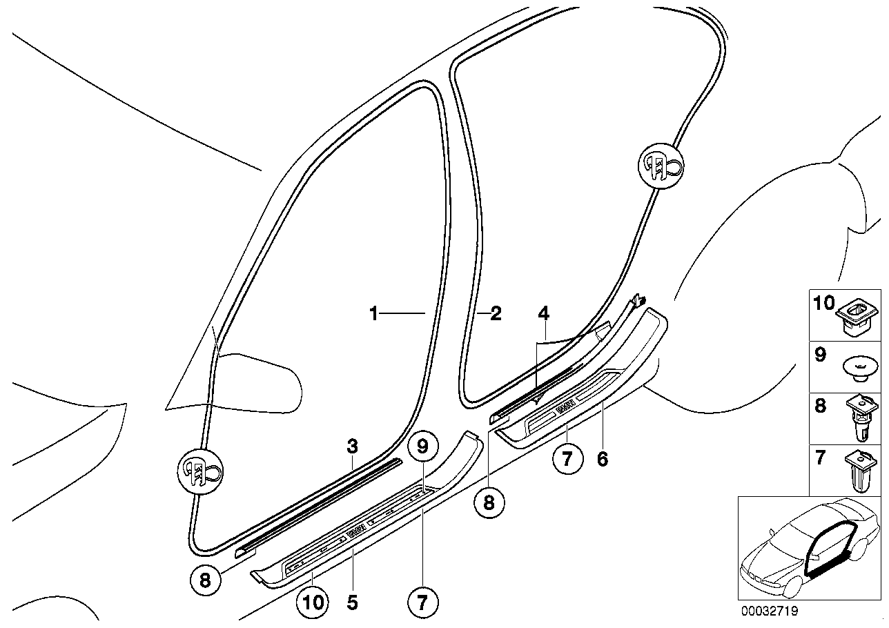 BMW Einsatz E39 51478238611 - 5er E39