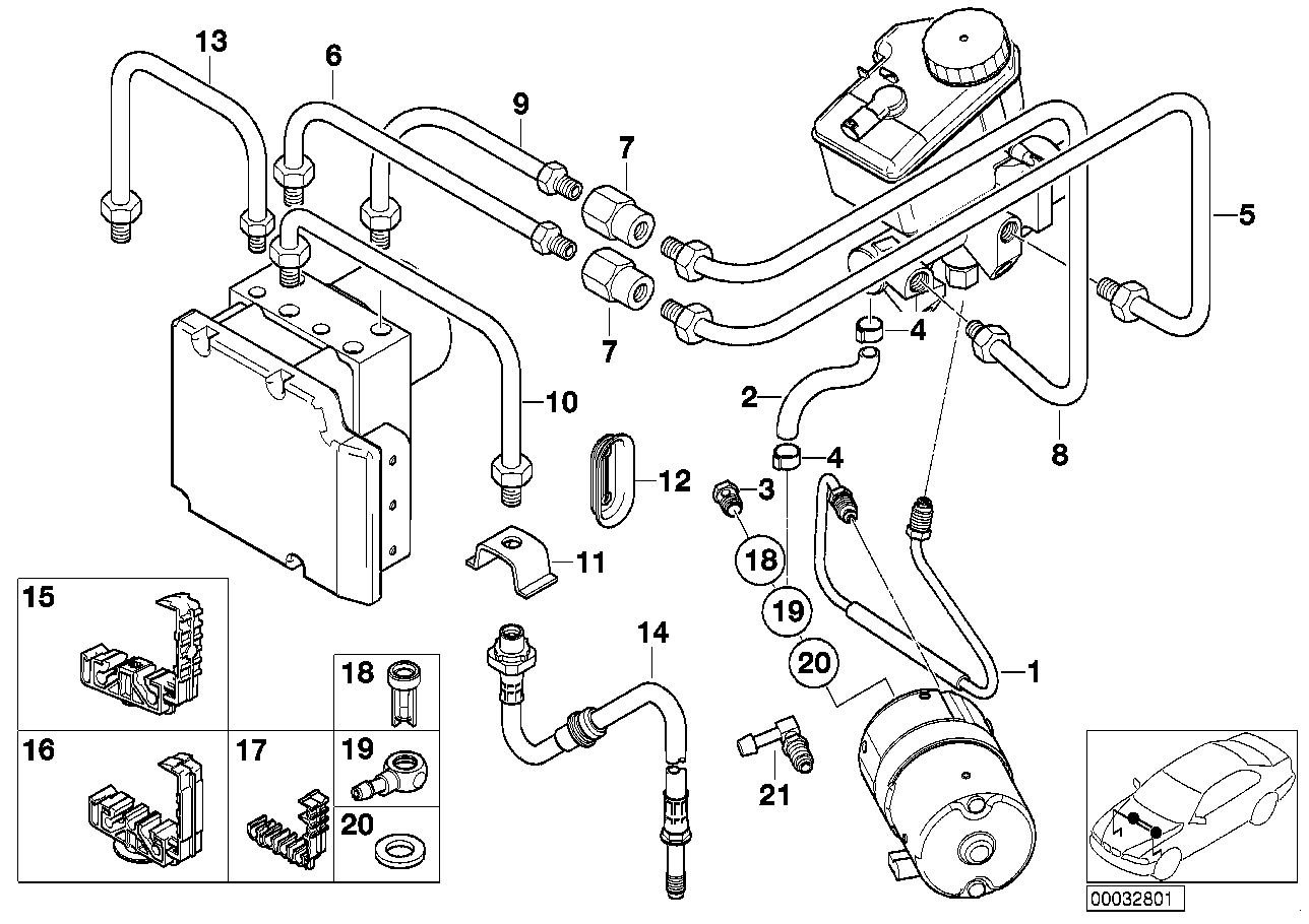 BMW Schlauchschelle E46 K46 K47 K49 K53 K54 K67 32411172711