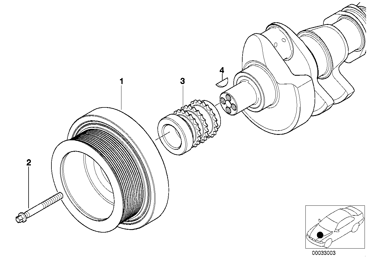 BMW Schwingungsdämpfer E38 E65 11237789612 - 7er E38, 7er E65