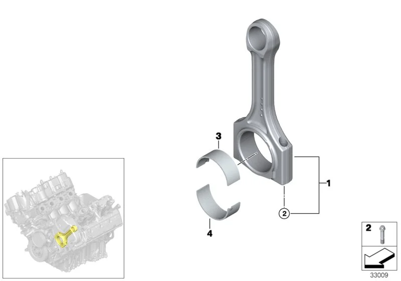 BMW Pleuelschraube E70 E71 E72 F01 F02 F04 F06 F07 F10 F11 F12 F13 F15 F16 F85 F86 F90 F91 F92 F93 F95 F96 F97 F98 G05 G06 G07 G11 G12 G14 G15 G16 G30 11247845511