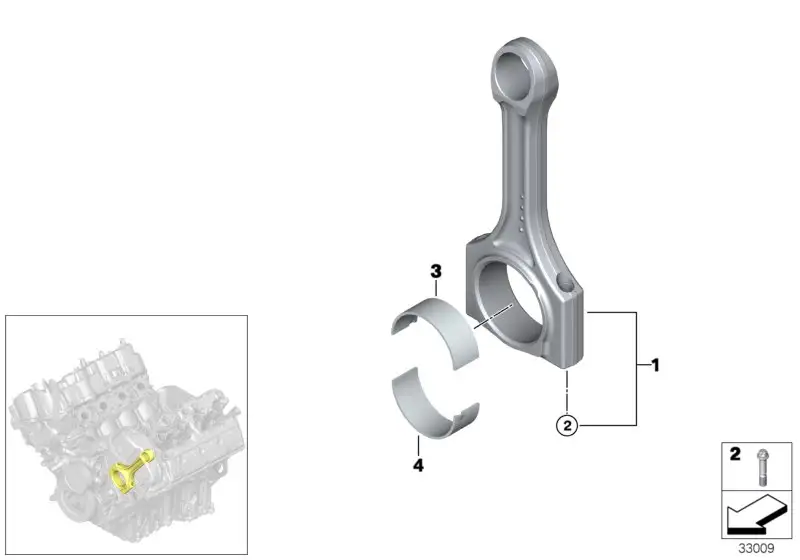 BMW Lagerschale blau E53 E60 E61 E63 E64 E65 E66 11247528900 - Bi