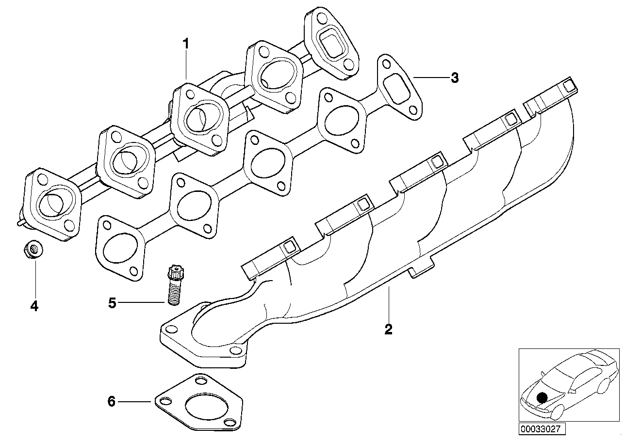 BMW Abgaskrümmer E38 E65 11622248574 - 7er E38, 7er E65