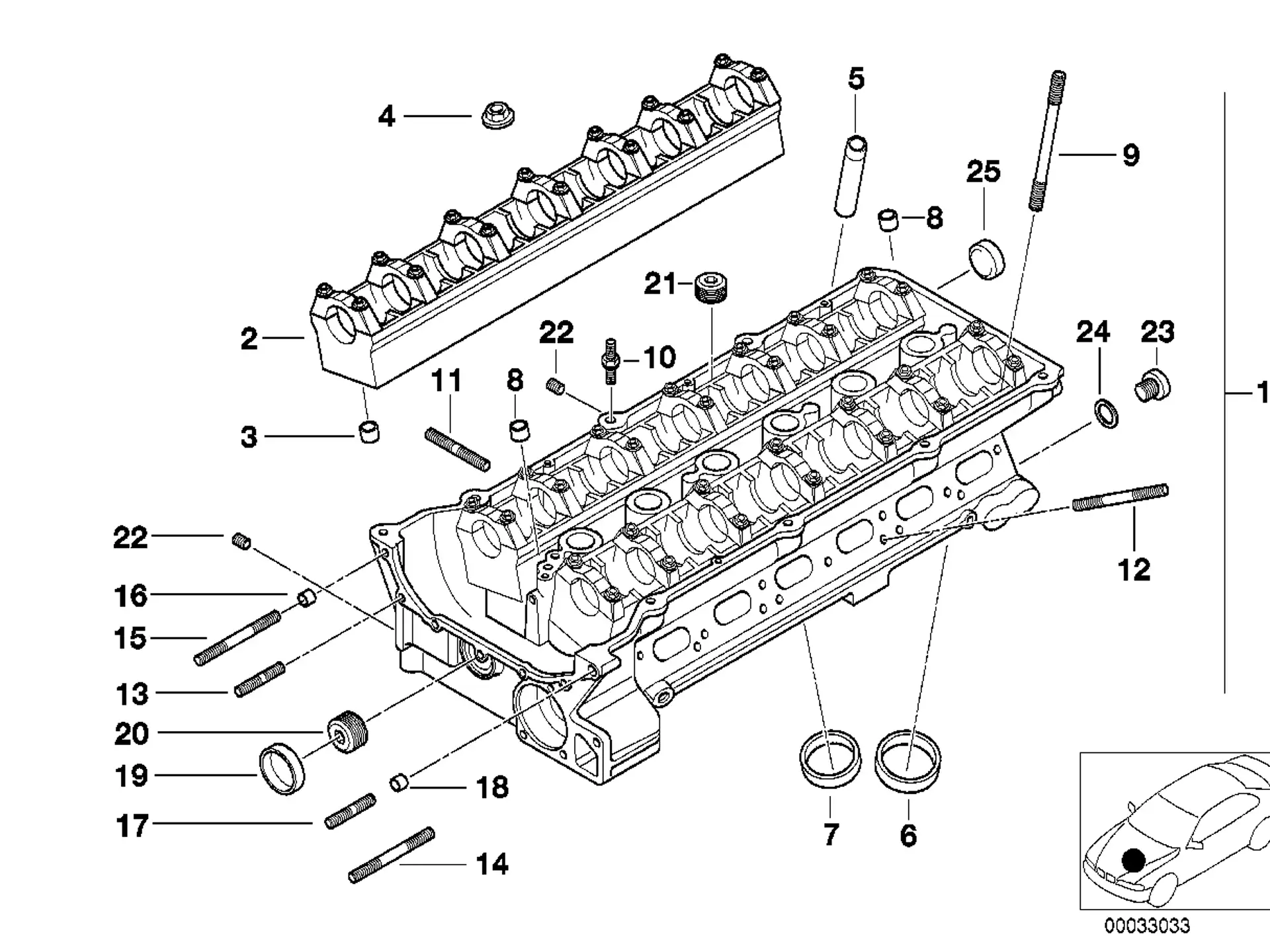 BMW Stiftschraube E34 E38 E39 E46 E53 E60 E61 E65 E66 E83 E85 07129901481