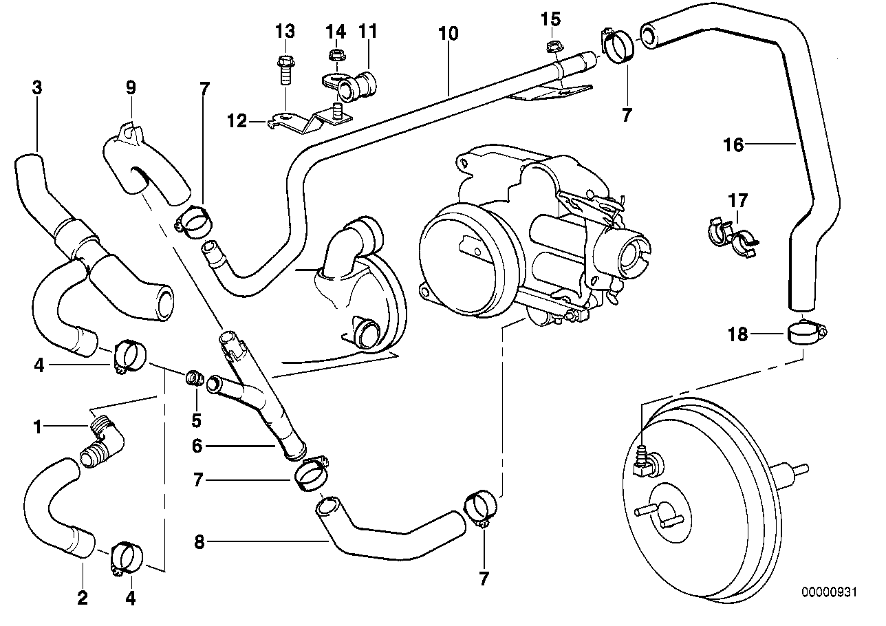 BMW Schlauch E38 11611704934 - 7er E38