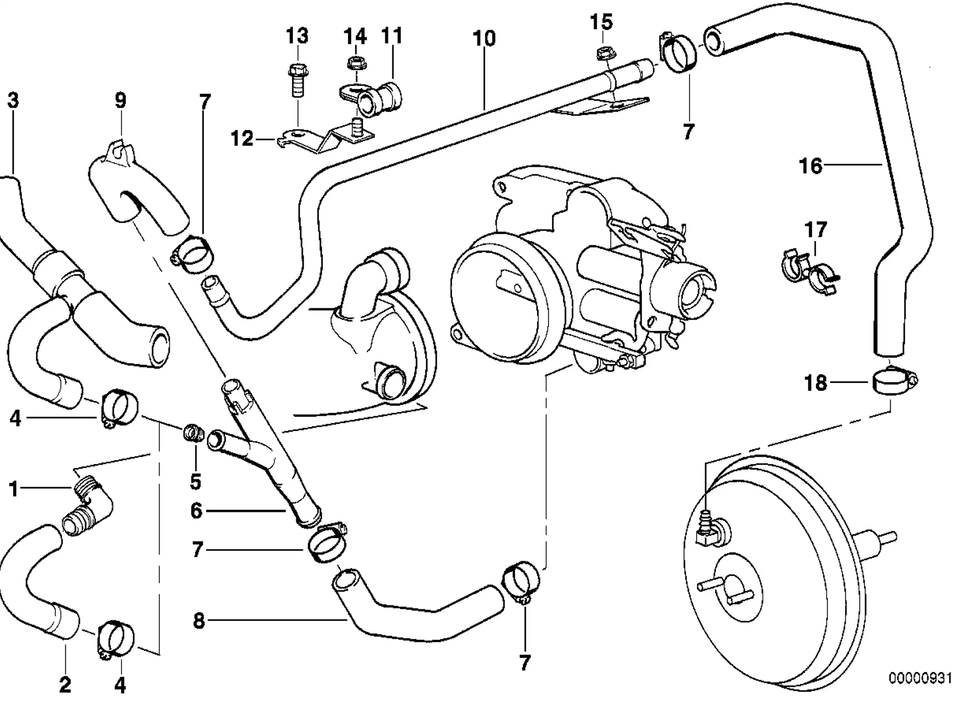 BMW Schlauch E38 11611435265
