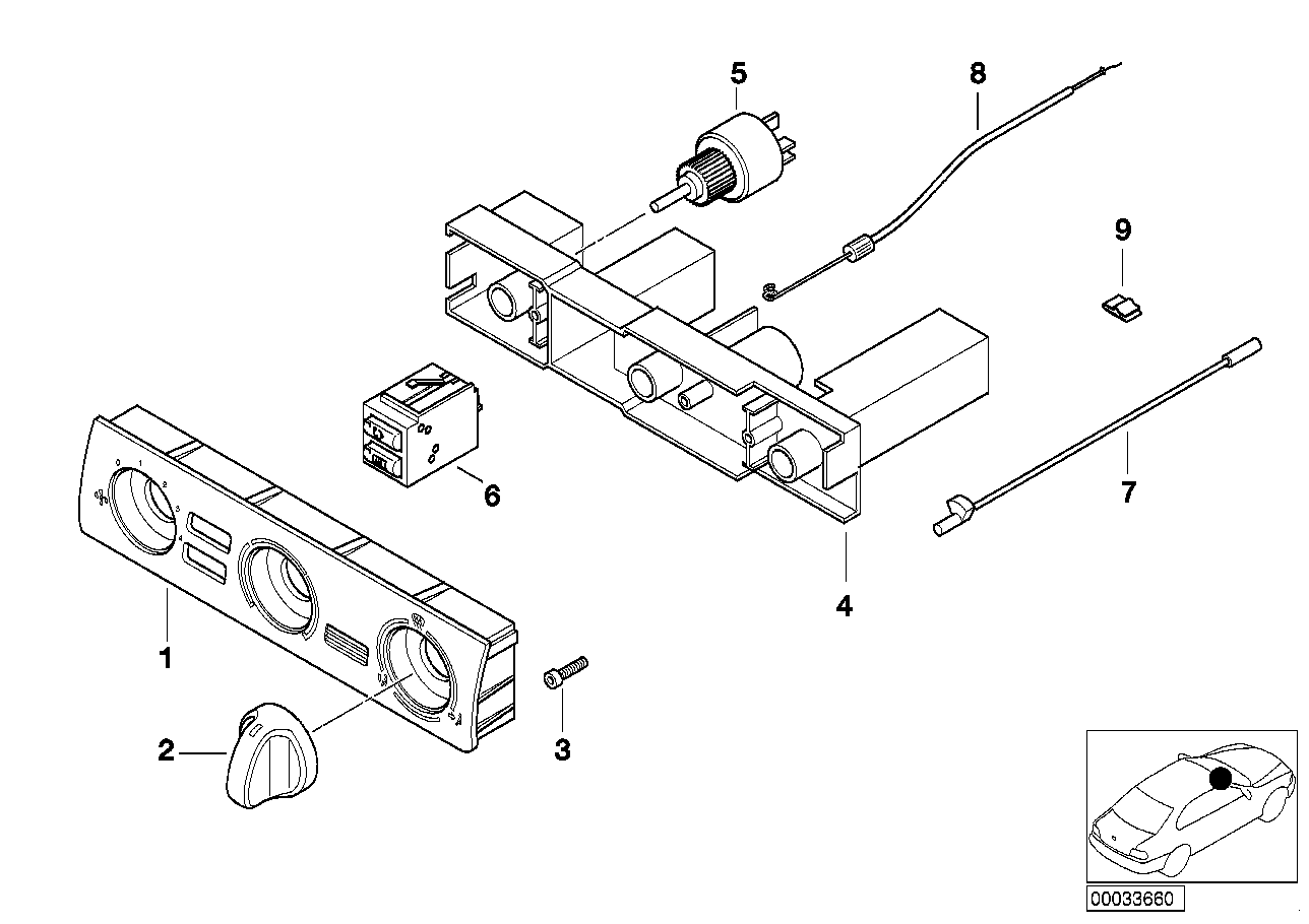 BMW Schalter Gebläse E46 64118375619 - 3er E46