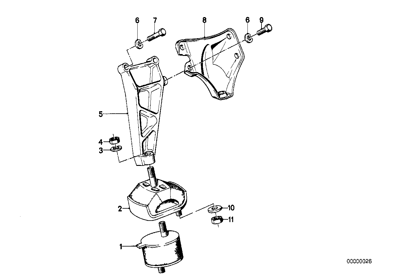 BMW Gummilager links E23 11811175141