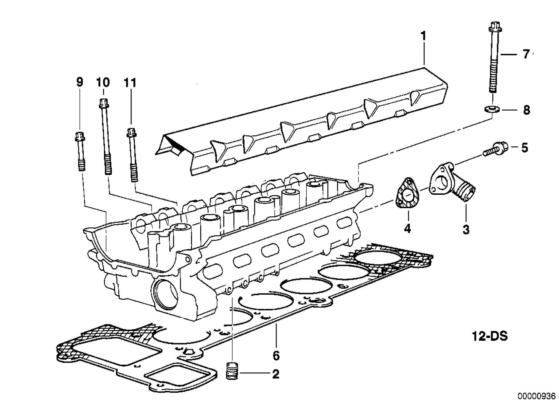 BMW Abdeckung E34 E36 E38 E39 E46 E53 E60 E61 E65 E66 E83 E85 11121740163