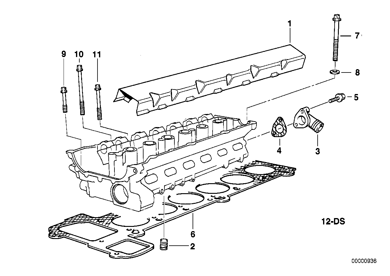 BMW Satz Schrauben f. Zylinderkopf E34 E36 E38 E39 11121721938