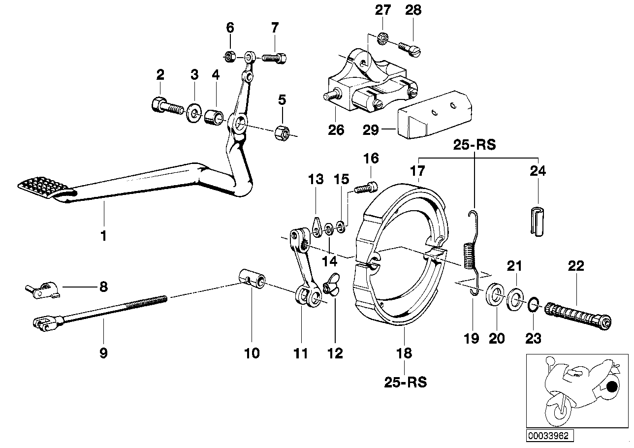 BMW Bremshebel R45 R45T R65 R65T 35211239078