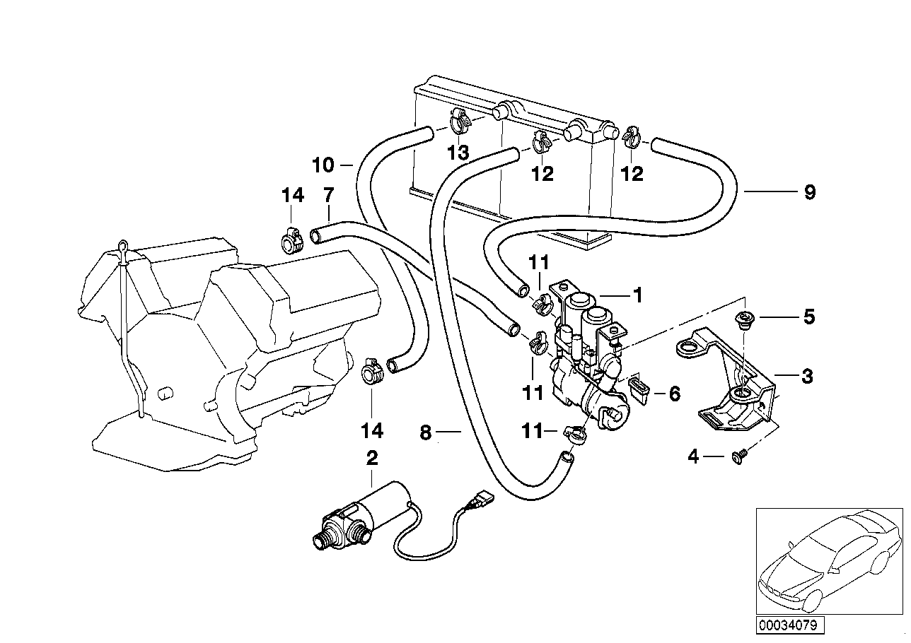 BMW Schlauch Heizkörper-Motorrücklauf E38 64218372124