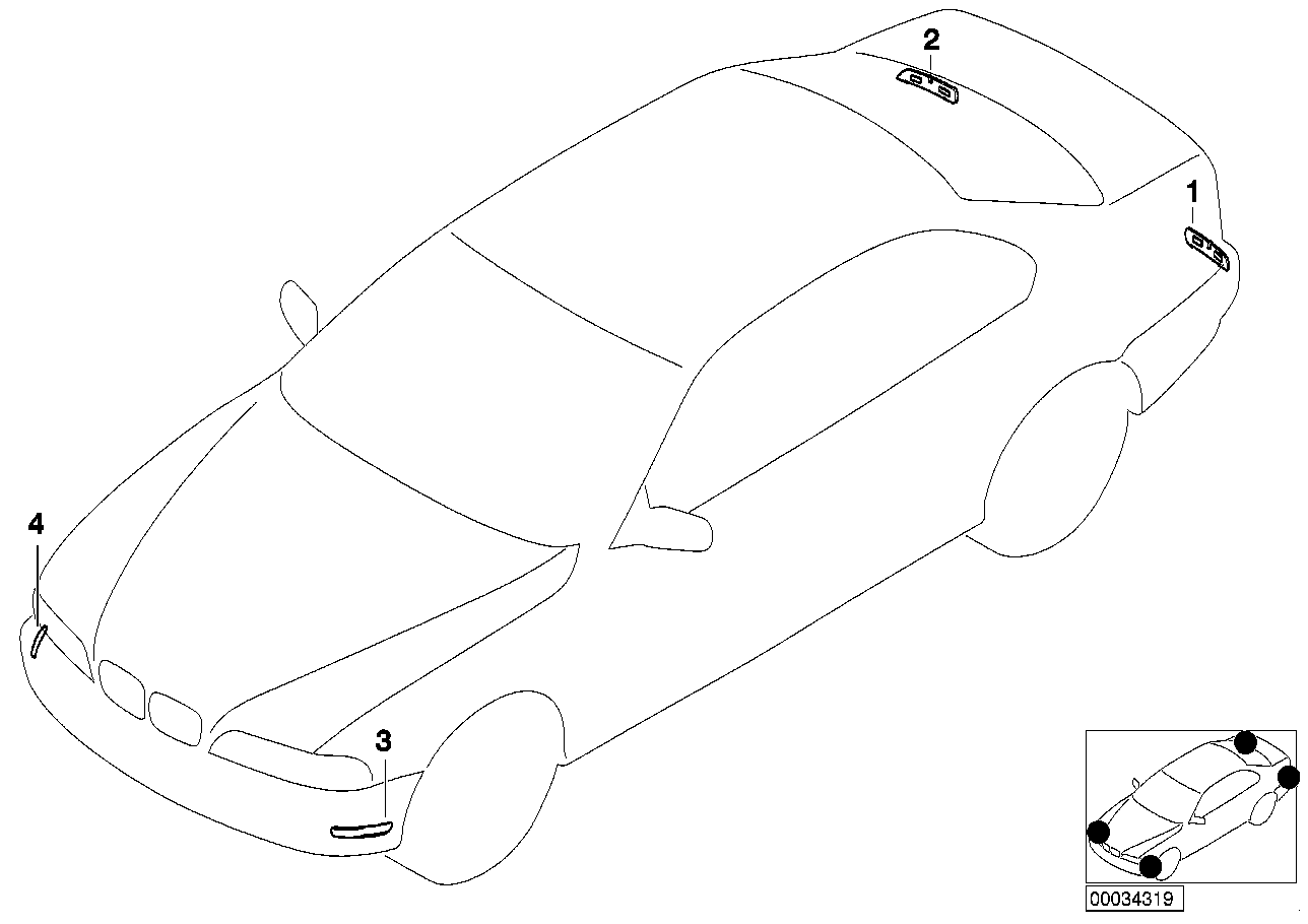 BMW Reflektor links E46 63146920687