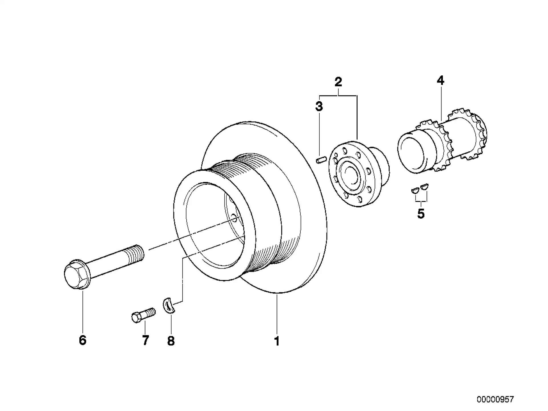 BMW Bundschraube E31 E32 E34 E38 E39 E53 11231736585