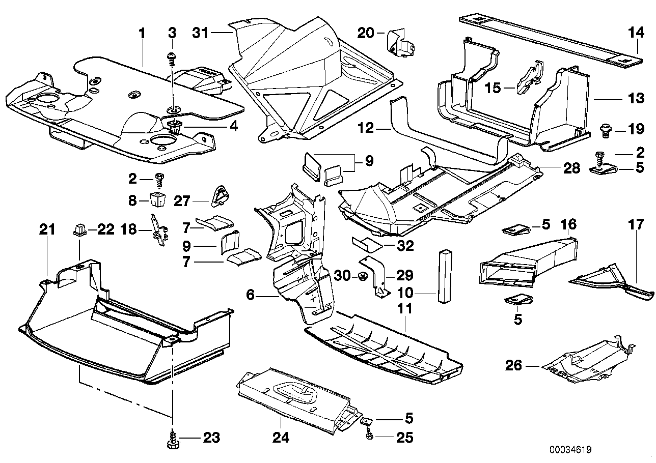 BMW Abschirmung E36 51712489775 - Z3 E36