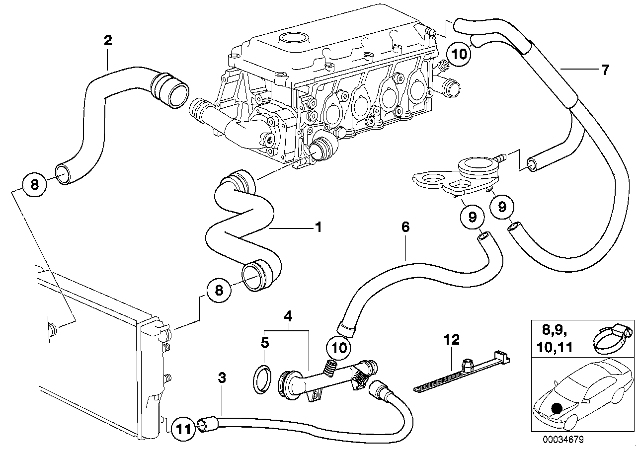 BMW Wasserschlauch 11531716660