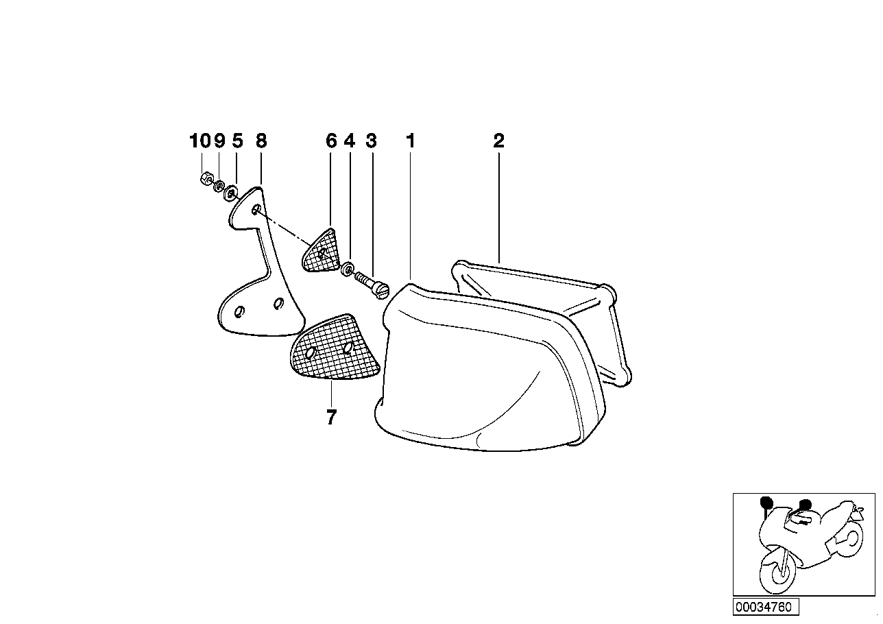 BMW Spiegel Haftgrundiert 46632325830 - K589, 89V2, K569 /