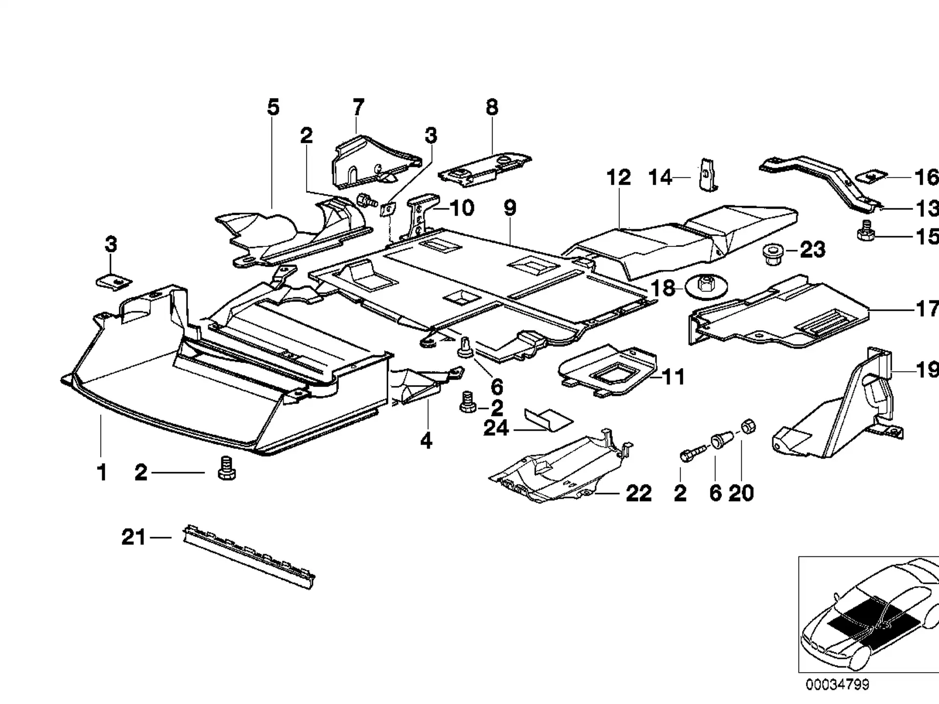BMW Halter Wärmeschutzblech/Handbremsseil re E36 51481977240