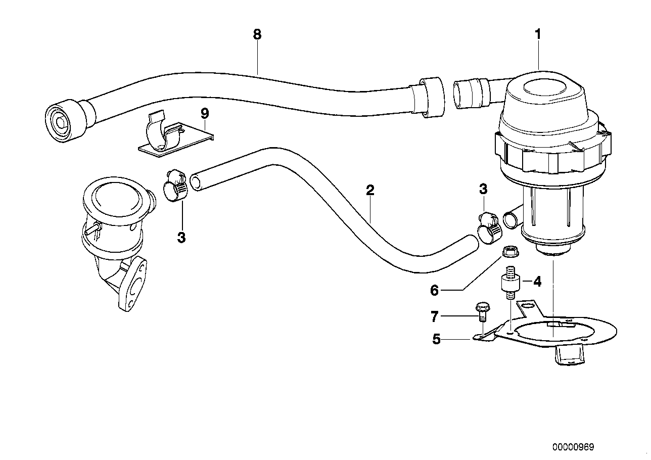 BMW Druckschlauch E36 11721744247 - Bildposition 02