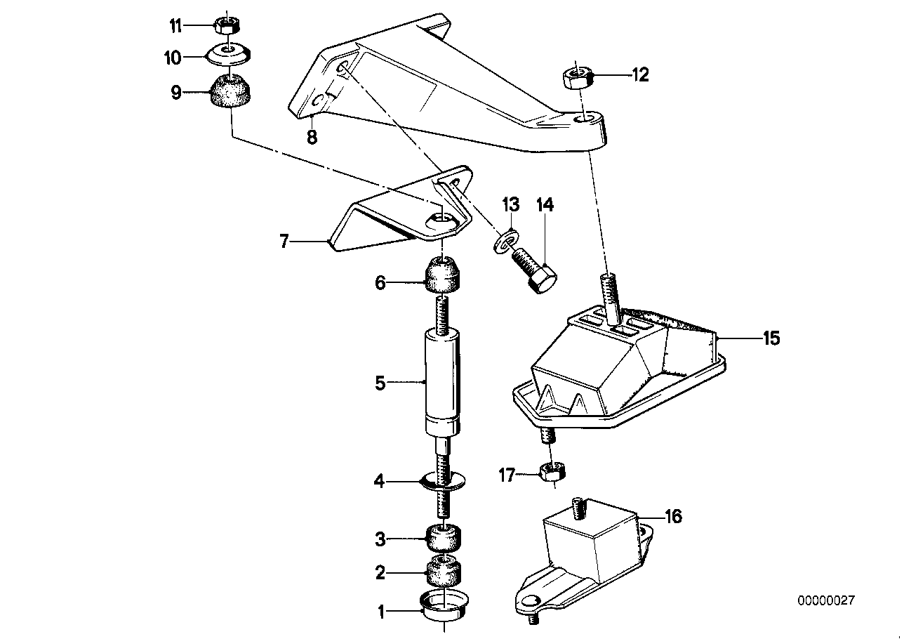 BMW Gummilager rechts E23 11811175306