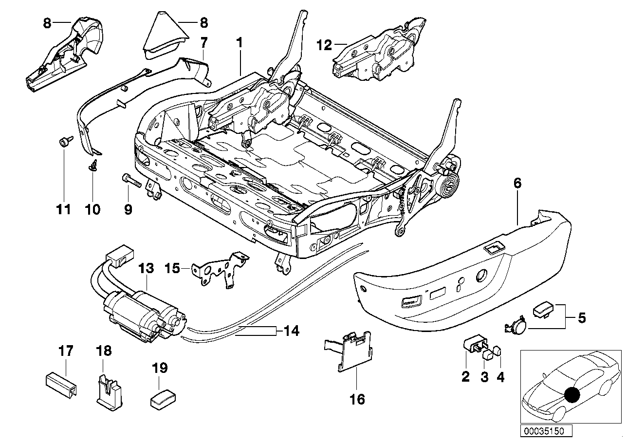 BMW Trägerplatte rechts E38 E39 52108207406 - 5er E39, 7er E38