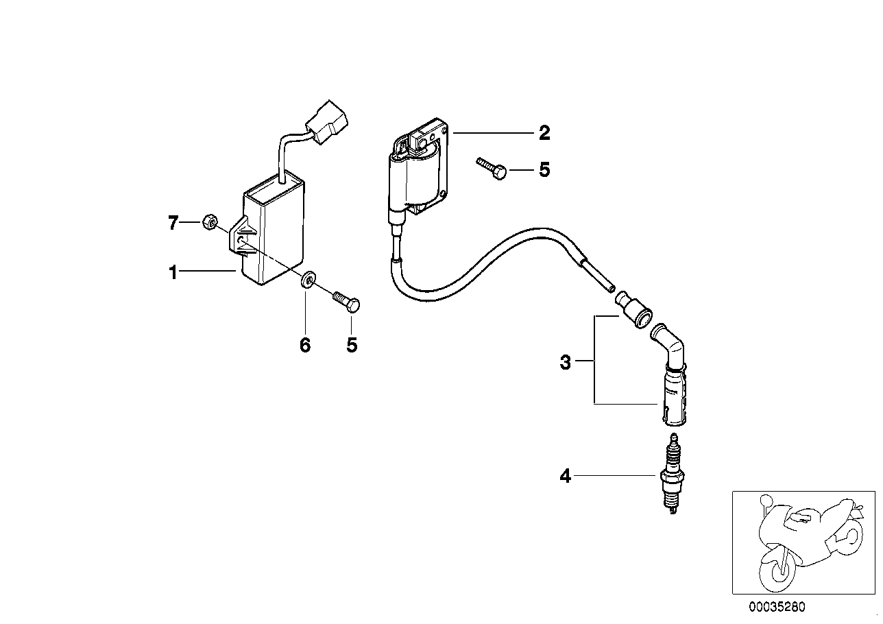 BMW Zündkerzenstecker 12122343145