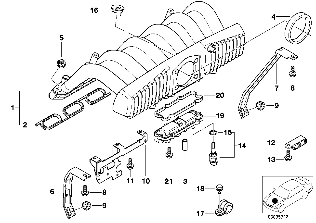 BMW Deckel E36 E38 E39 11611703778 - Z3 E36, 5er E39, 7er E38