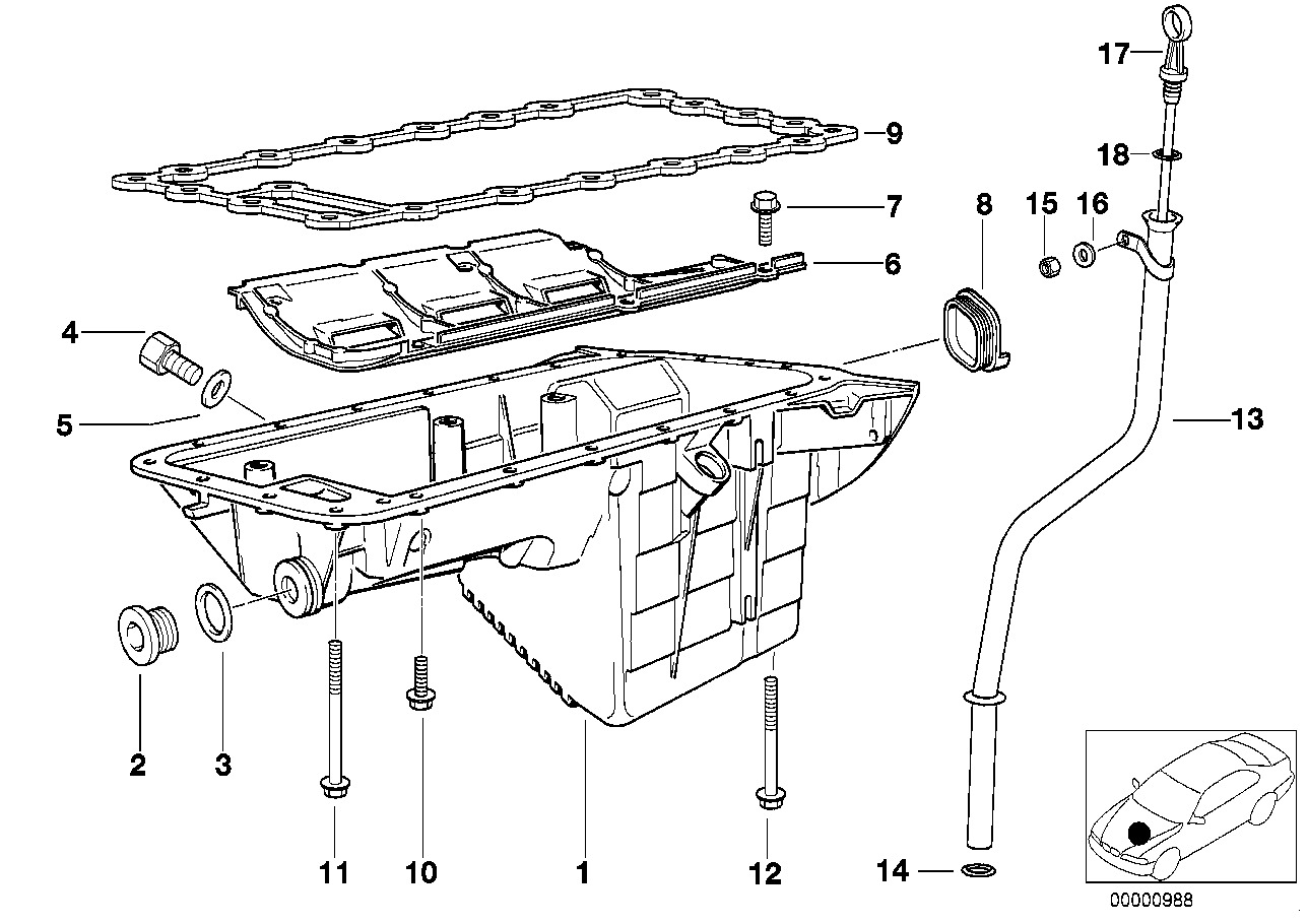 BMW Ölwanne E36 11131247995 - Bildposition 01