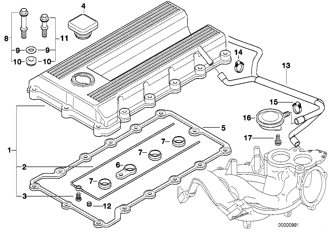 BMW Dichtung E36 11121247948 - Z3 E36