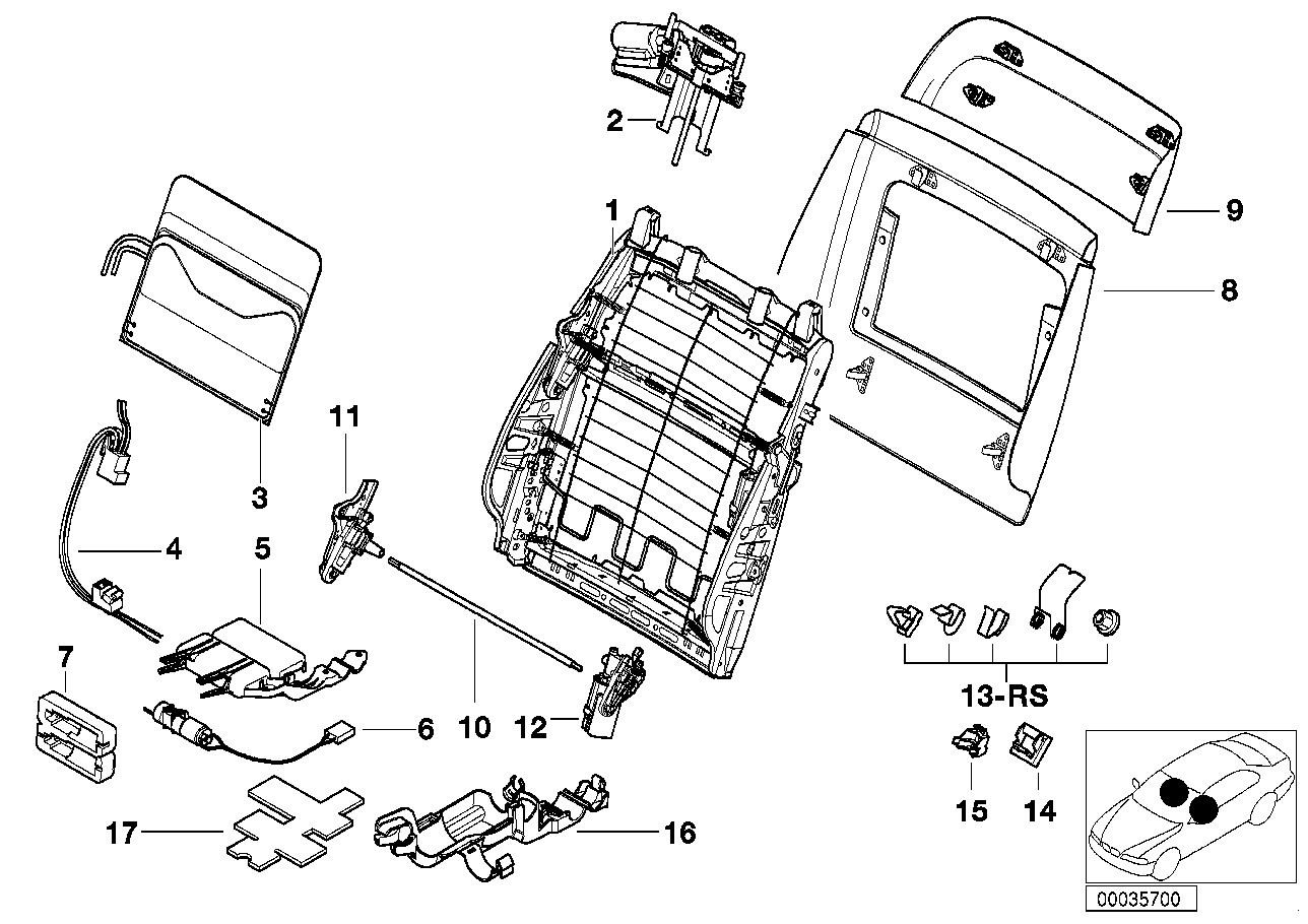 BMW Lordosenkissen E38 E39 52108170562