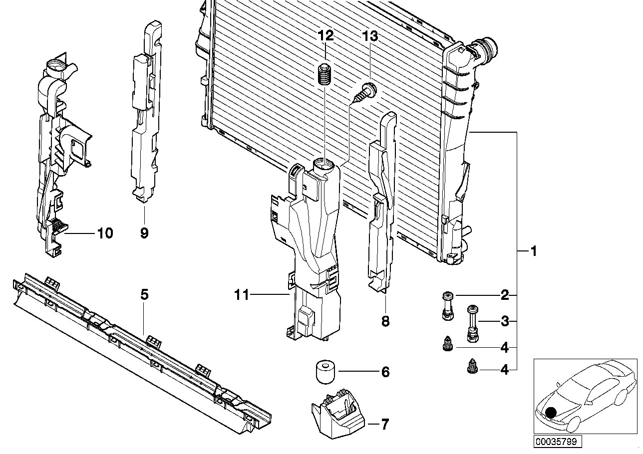 BMW Dichtung rechts E46 17111436249 - 3er E46