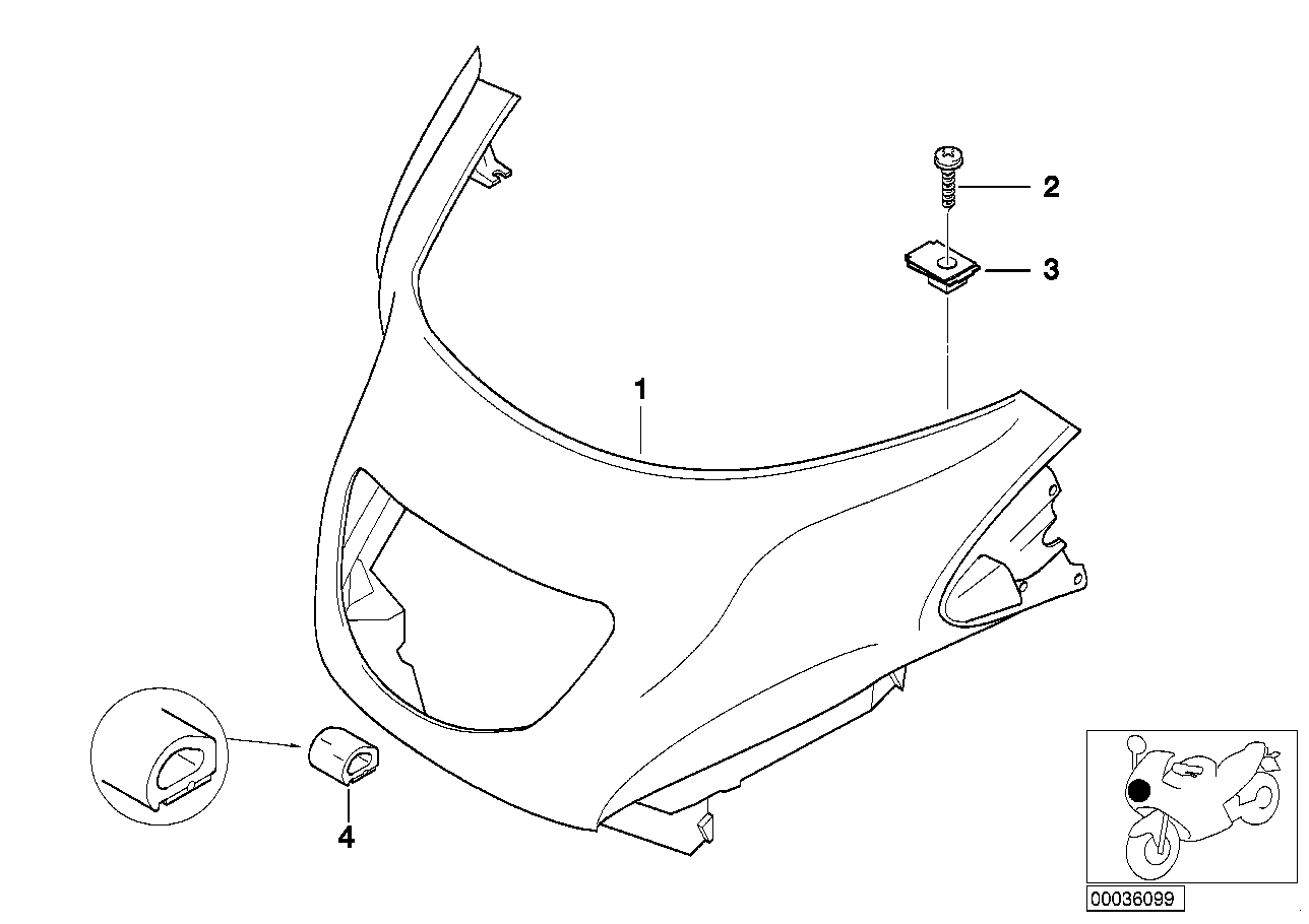 BMW Verkleidung Oberteil 46637678556
