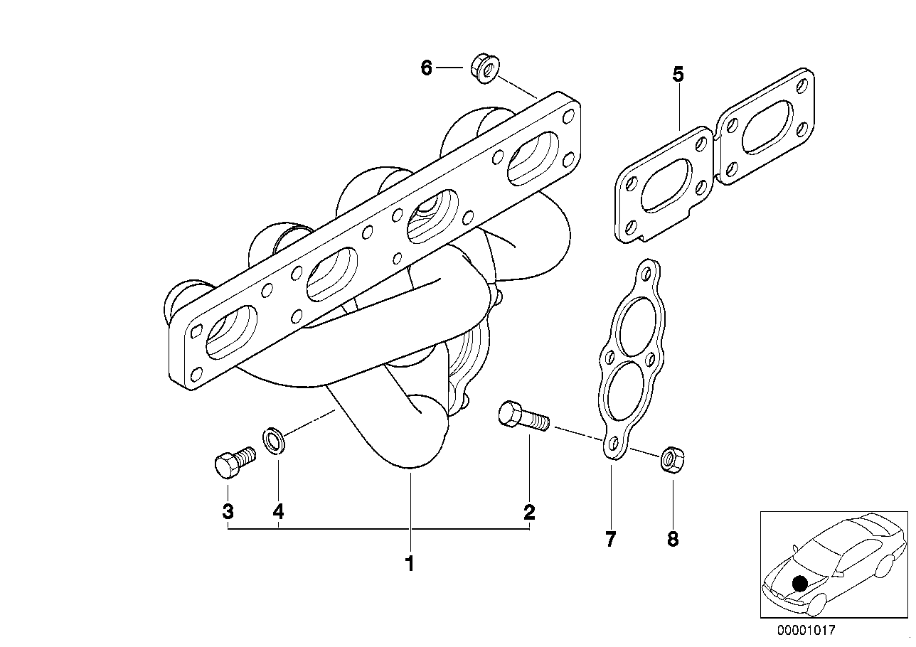 BMW Dichtung asbestfrei E36 11621435366 - Bildposition 05
