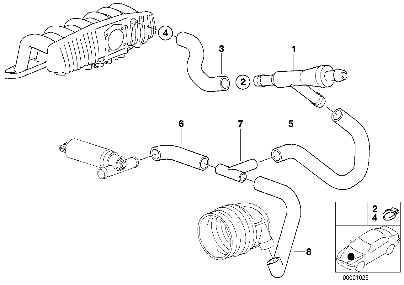BMW Saugstrahlpumpe E39 11611432851